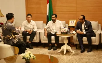 Aceh Governor Muzakir Manaf and the United Arab Emirates Ambassador to Indonesia Abdulla Salem Al-Dhaheri, during a meeting in Jakarta on Monday (April 27, 2026). /ANTARA/HO/Humas Pemprov Aceh.