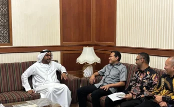 Aceh Deputy Governor Fadhlullah, known as Dek Fadh, meets with UAE Ambassador Abdulla Salem Al-Dhaheri at the UAE Embassy in Jakarta on Monday, May 25, 2026. (ANTARA/HO/Humas Pemprov Aceh)
