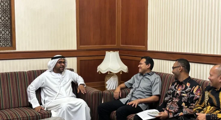 Aceh Deputy Governor Fadhlullah, known as Dek Fadh, meets with UAE Ambassador Abdulla Salem Al-Dhaheri at the UAE Embassy in Jakarta on Monday, May 25, 2026. (ANTARA/HO/Humas Pemprov Aceh)